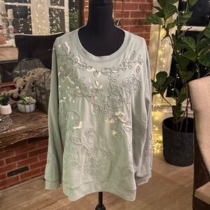 Floral Embroidered Women's Top